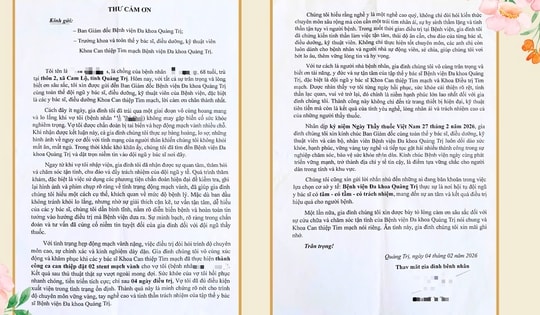 Ấm lòng những lá thư cảm ơn Thầy thuốc