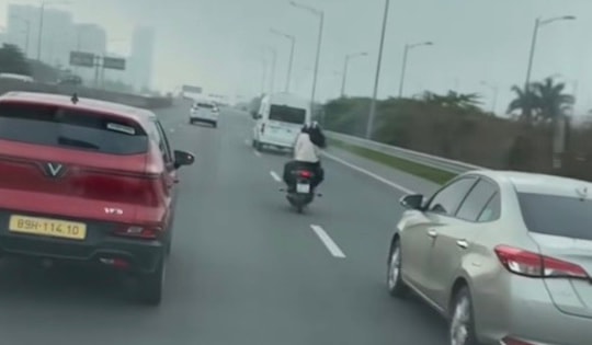 Đi xe máy vào cao tốc Hà Nội – Hải Phòng, nữ sinh bị trừ 6 điểm bằng lái
