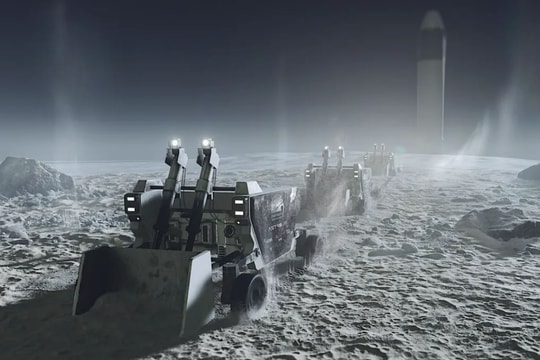 Thử nghiệm máy xúc điện khai thác nguyên tố hiếm trên Mặt Trăng