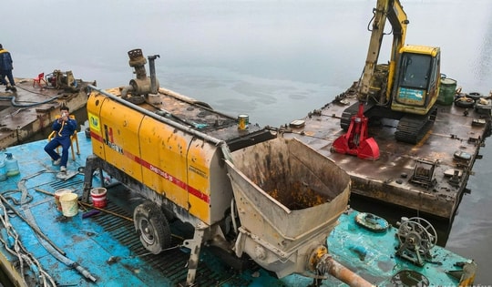 Khẩn trương nạo vét hạ lưu sông Tô Lịch, Kim Ngưu trước mùa mưa