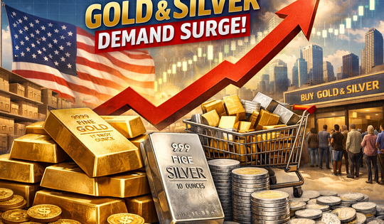 Nhu cầu vàng, bạc tại Mỹ tăng rất mạnh