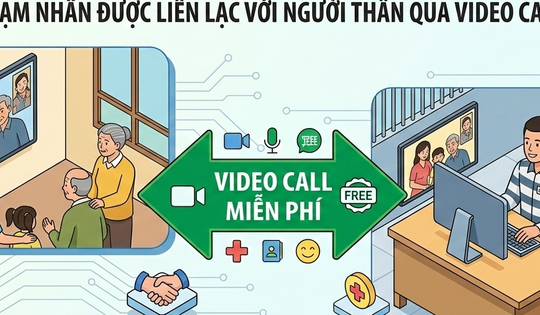 Phạm nhân có thể được liên lạc với người thân bằng video call miễn phí