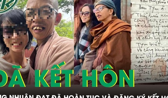 Giáo hội Phật giáo Việt Nam: Ông Thích Nhuận Đạt đã hoàn tục và đăng ký kết hôn