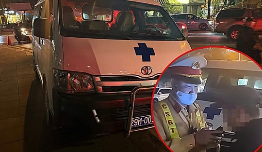 Tài xế xe biển xanh phục vụ nhà tang lễ vi phạm nồng độ cồn, phương tiện bị niêm phong