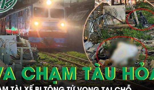 Va chạm với tàu hỏa, nam tài xế đi xe máy bị tông văng xa 20m, tử vong tại chỗ