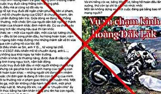 Bác tin lan truyền về CSGT tử vong khi truy đuổi vi phạm giao thông