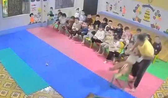 Cho nghỉ việc một cô giáo của Trường Mầm non Ong Vàng sau hành vi lôi, lắc trẻ trong lớp