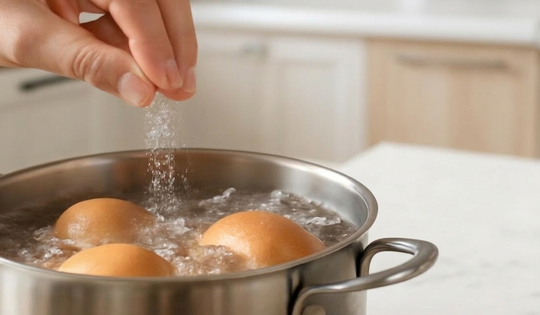 Lý do nên bỏ muối vào nước luộc trứng