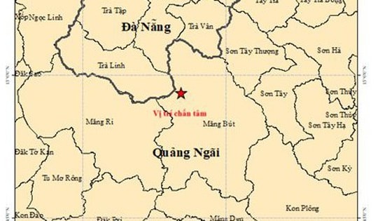 Lại tiếp tục động đất 3.8 độ ở Quảng Ngãi