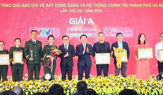 Trao 34 giải báo chí về xây dựng Đảng và hệ thống chính trị Thủ đô