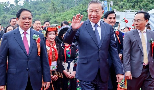 Tổng Bí thư Tô Lâm cùng lãnh đạo Đảng, Nhà nước dự lễ khởi công 121 trường nội trú liên cấp