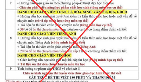 Rao bán tài liệu 'dỏm' ôn thi viên chức giáo dục tại Quảng Trị