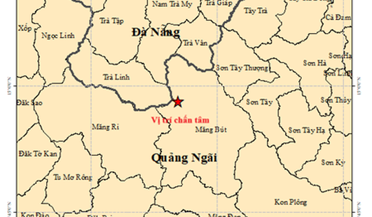 Quảng Ngãi hứng động đất liên tiếp