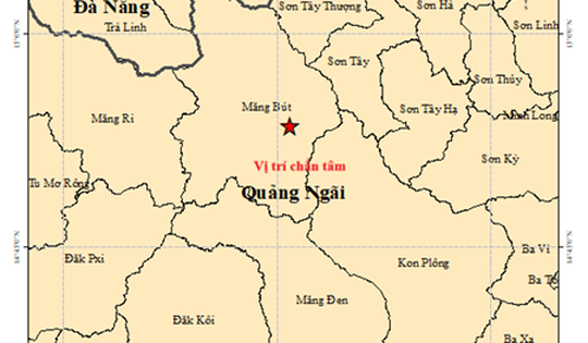 Động đất gây rung lắc diện rộng ở Quảng Ngãi