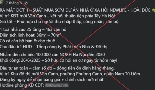 Xử phạt người rao bán 'suất ngoại giao' nhà ở xã hội tại Hà Nội