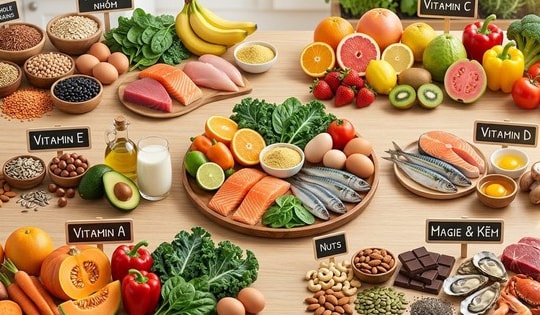 Các vitamin và khoáng chất thiết yếu cho não bộ