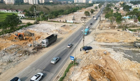 Công trường tuyến nối Đại lộ Thăng Long - Hòa Bình tăng tốc