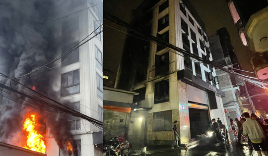 Hà Nội: Cháy nhà tại Lĩnh Nam, nhiều người tìm cách thoát qua tầng tum sang nhà bên cạnh