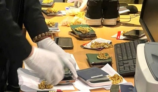 Phát hiện gần 7kg vàng vận chuyển trái phép từ nước ngoài qua sân bay Cát Bi