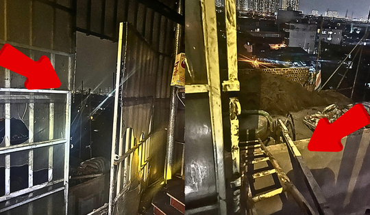 Cận cảnh lối thoát hiểm nối giữa 2 tòa nhà trong vụ cháy ở Lĩnh Nam