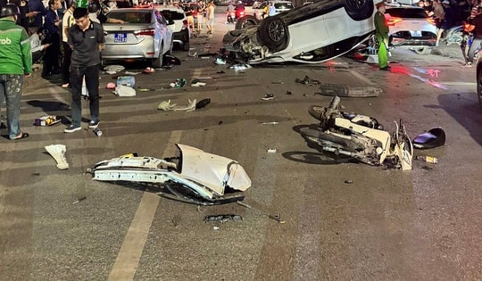 Công an Hà Nội thông tin chính thức vụ tai nạn giao thông liên hoàn trên đường Trung Kính