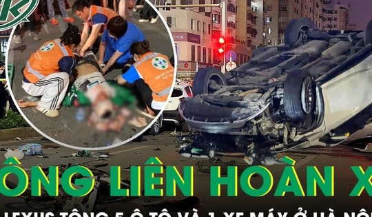 Toàn cảnh vụ tài xế xe Lexus tông 5 ô tô và 1 xe máy ở Hà Nội