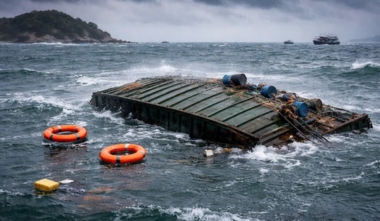 Giông lốc gây lật bè mảng ở Cô Tô, 2 mẹ con tử vong lúc rạng sáng
