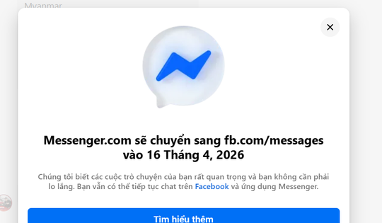 Có bị mất tin nhắn khi trang web Messenger ngừng hoạt động từ ngày 16/4?