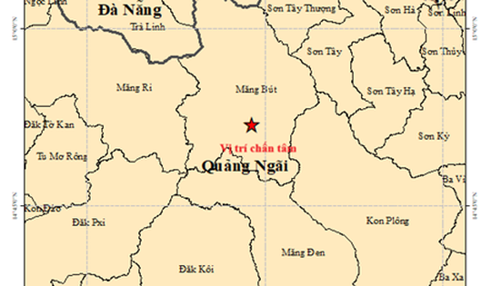 Động đất mạnh 3.7 độ ở Quảng Ngãi