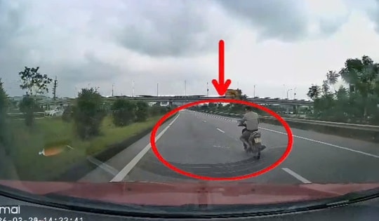 Xác minh thanh niên chạy xe máy vào cao tốc Hà Nội – Bắc Giang, lạng lách sau khi uống rượu