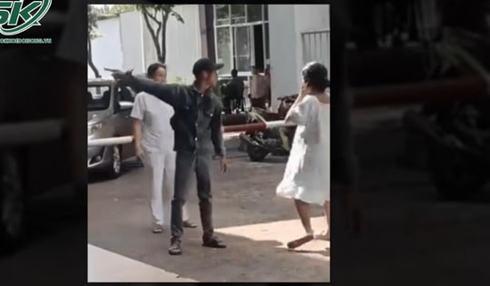 Bức xúc clip gã chồng vũ phu chửi bới, tát thẳng mặt vợ bầu tại sảnh bệnh viện ở Lâm Đồng