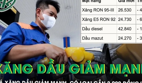 Giá xăng dầu trong nước giảm mạnh, có loại hạ tới gần 2.000 đồng/lít