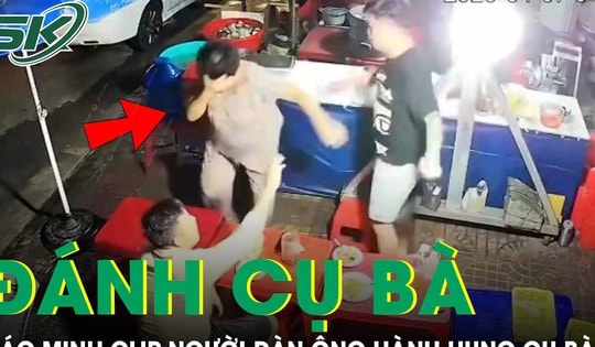 Người đàn ông nhổ bọt, đánh tới tấp cụ bà phục vụ quán ăn gây phẫn nộ