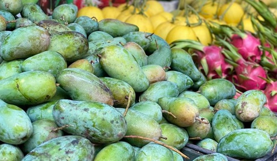 Một loại xoài Việt đang bán đầy chợ giá chỉ hơn chục nghìn đồng/kg, tiểu thương tiêu thụ hàng tạ mỗi ngày ai nhìn cũng muốn mua