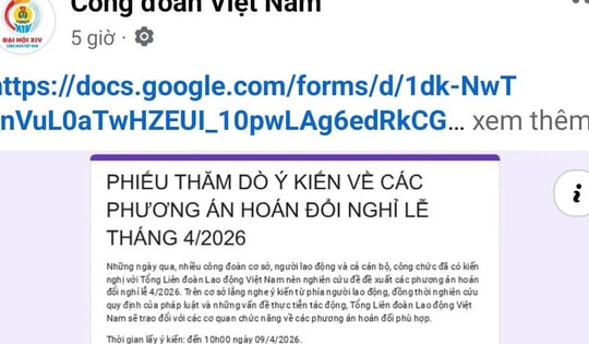 Lấy ý kiến về 3 phương án hoán đổi ngày nghỉ lễ Giỗ tổ Hùng Vương và 30/4 - 1/5