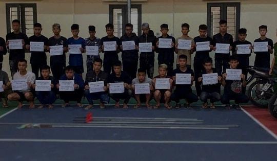 Triệu tập 23 đối tượng tụ tập mang hung khí, gây rối trật tự công cộng tại Hải Phòng