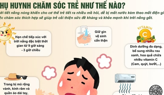 Nắng nóng gay gắt, HCDC TPHCM hướng dẫn cách chăm sóc trẻ em