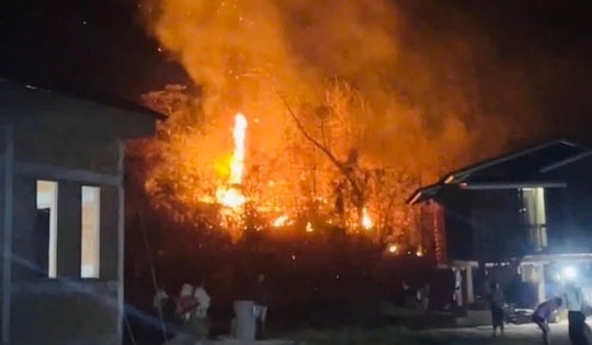 Công an Quảng Trị hỗ trợ chữa cháy rừng tại nước bạn Lào