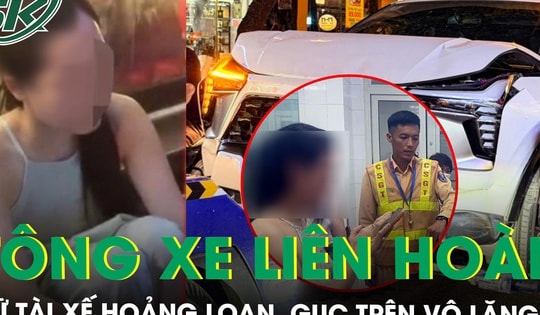 Nữ tài xế ô tô tông liên hoàn 4 xe ở Hà Nội có biểu hiện lạ, gục trên vô lăng