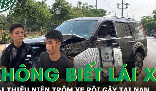 Liều lĩnh trộm xe ô tô nhưng không biết lái, hai thiếu niên gây tai nạn rồi bỏ trốn