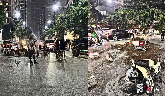 Tài xế vi phạm nồng độ cồn gây tai nạn liên hoàn trong khu đô thị Hà Nội