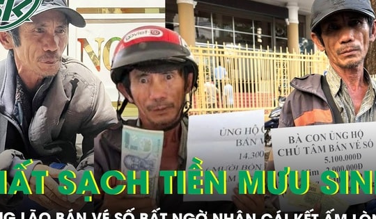 Thất thần trước tiệm vàng vì mất sạch tiền mưu sinh, ông lão bán vé số bất ngờ nhận cái kết ấm lòng