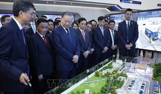 Tổng Bí thư, Chủ tịch nước Tô Lâm thăm Trung tâm Hợp tác ứng dụng AI Trung Quốc - ASEAN