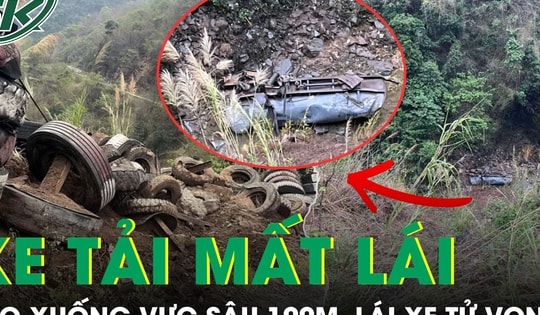 Sơn La: Xe tải mất lái lao xuống vực sâu khoảng 100m, lái xe tử vong tại chỗ