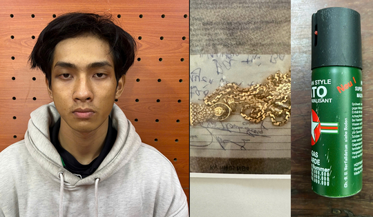 Bắt giữ Nguyễn Minh Nghĩa dùng bình xịt hơi cay cướp dây chuyền vàng