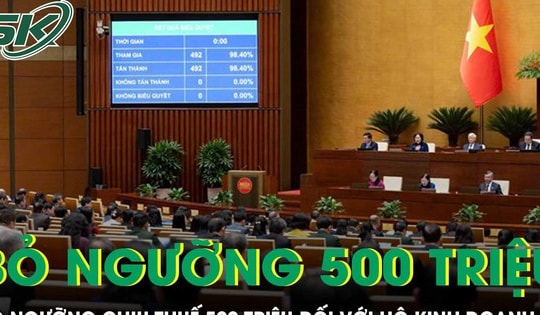 Chính thức: Quốc hội chốt bỏ ngưỡng chịu thuế 500 triệu đồng với hộ kinh doanh