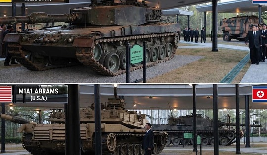 Triều Tiên công khai nghiên cứu xe tăng M1A1 Abrams của Mỹ và Leopard 2A4 của Đức