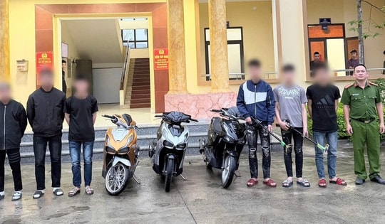 Nhóm thanh thiếu niên mang ná tụ tập gây rối ở Tuyên Quang