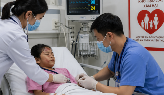 Dùng Quỹ Bảo trợ trẻ em tạm ứng viện phí cấp cứu cho trẻ bị hại