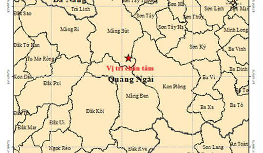 Quảng Ngãi lại hứng liên tiếp 3 trận động đất gây rung lắc